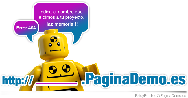 Error 404 - Indica el nombre que le dimos a tu proyecto. Haz memoria!!